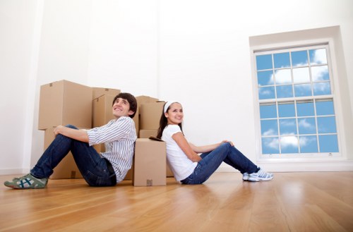 Office packing and moving services in action